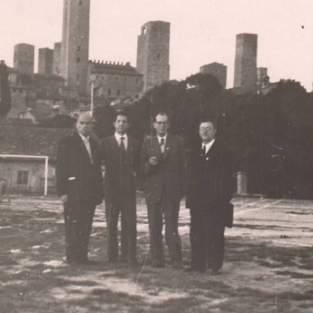 Италия. 1956. 2-й справа - В. И. Шунков. Из архива НКМ