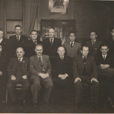 Москва. 1953. 3-й справа в первом ряду В. И. Шунков. Из архива НКМ