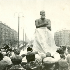 Открытие памятника Обнорскому, 1967