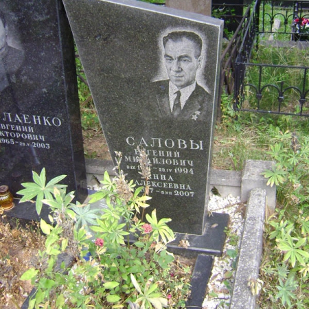 Евгений Михайлович Салов. Памятник на Троекуровском кладбище. Фото - В. Воробьев