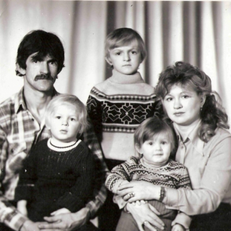 К. А. Тимерман с родителями и братьями