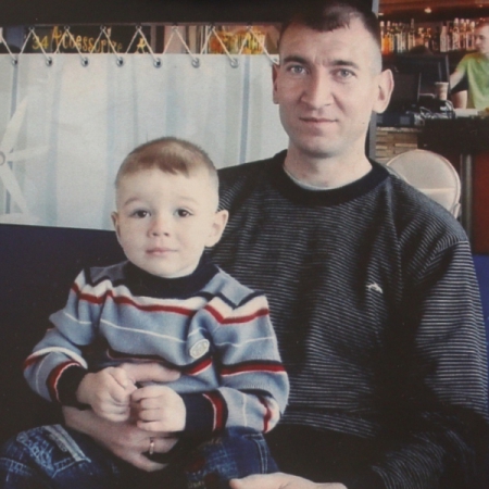 Сергей Цветков с сыном Глебом