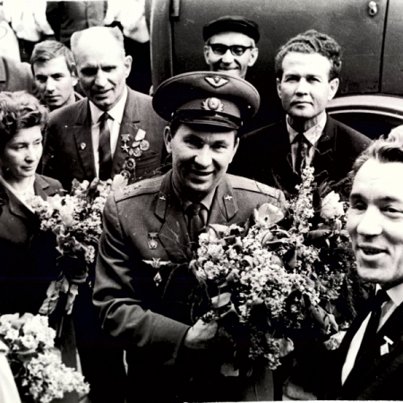Картавых А. Г. Космонавт П. Беляев на КМК, 1969 год