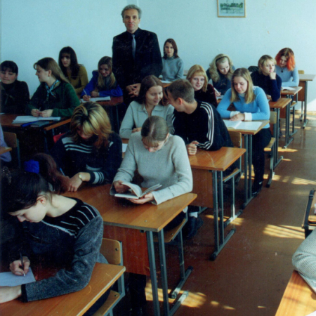 На занятиях со студентами Томского педагогического университета 